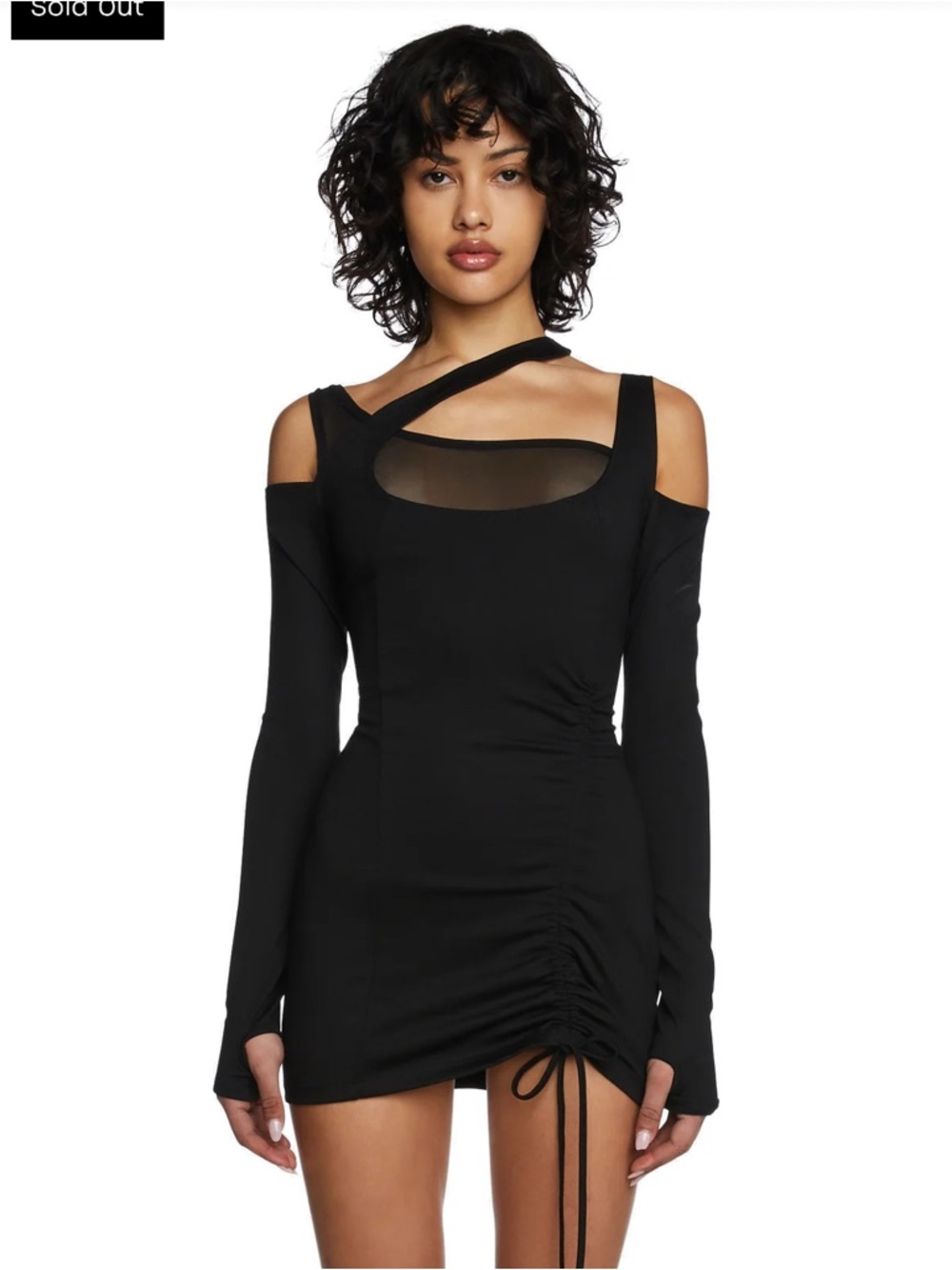 DollsKill Poster Girl NWT long sleeve mesh detail dress festival rave party club